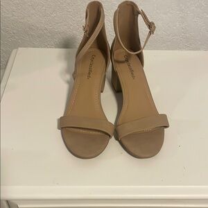 Cityclassified Women's Beige Block Heels